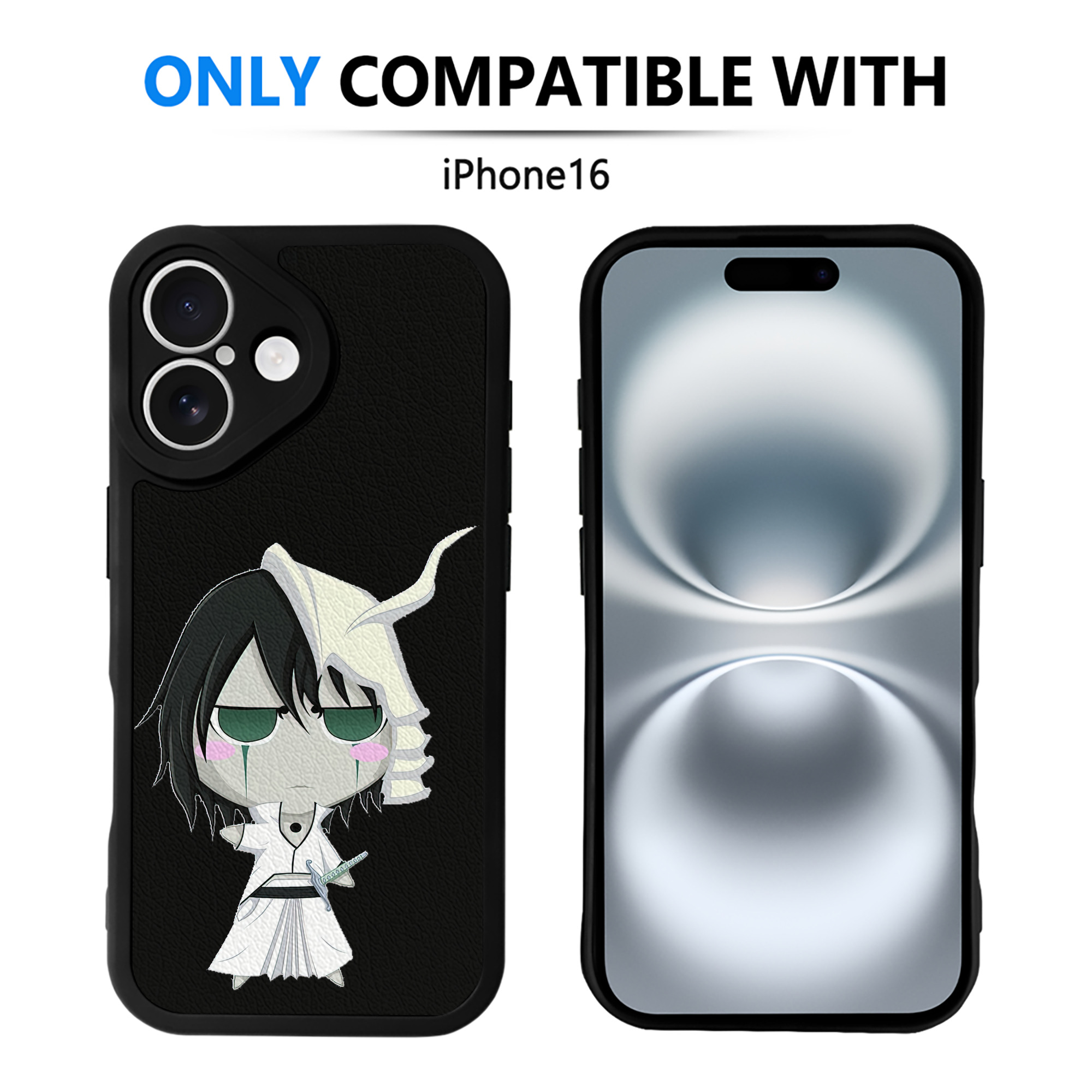 （画像用） ブリーチ ウルキオラ·シファー BLEACH Ulquiorra cifer 【iPhone 16シリーズ対応】シリコンスマホケース（レザー調） 材質：シリコン